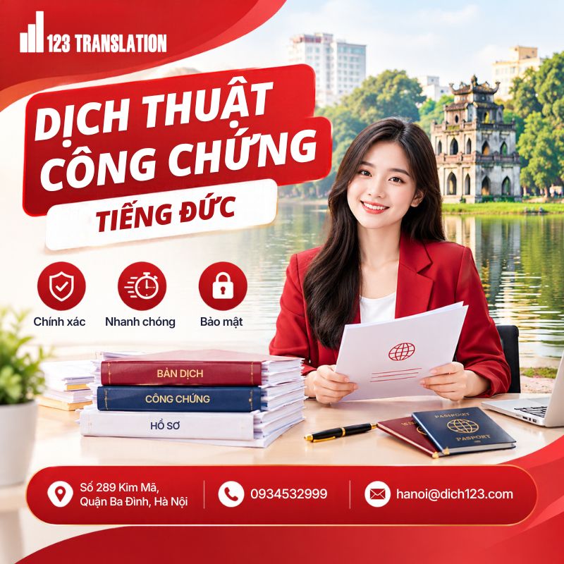 Dịch thuật công chứng tiếng Đức chuyên nghiệp, chính xác và uy tín
