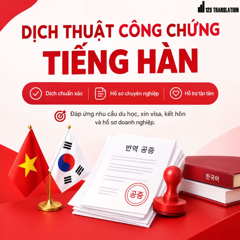 Dịch thuật công chứng tiếng Hàn chuyên nghiệp, chính xác và uy tín