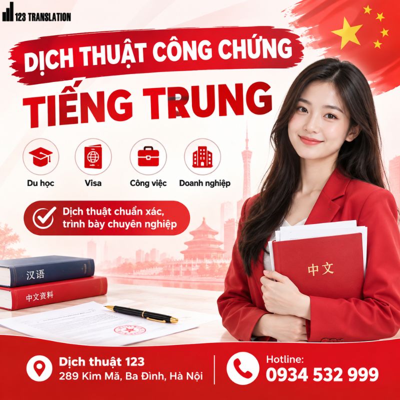 Dịch thuật công chứng tiếng Trung chính xác, nhanh chóng, uy tín