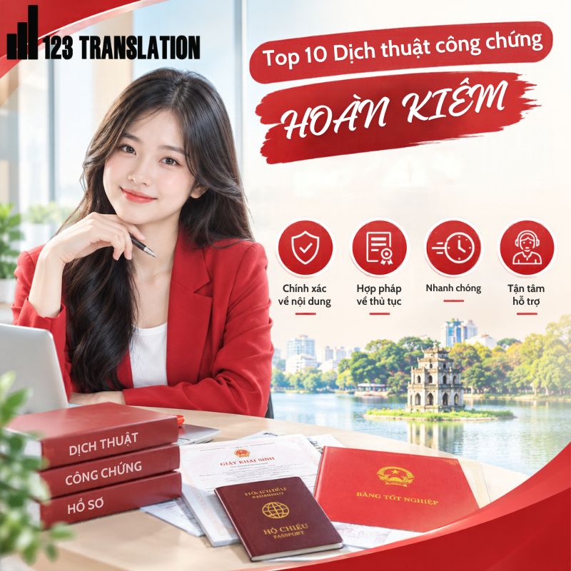 Top 10 dịch thuật công chứng Hoàn Kiếm uy tín, chuyên nghiệp và nhanh chóng