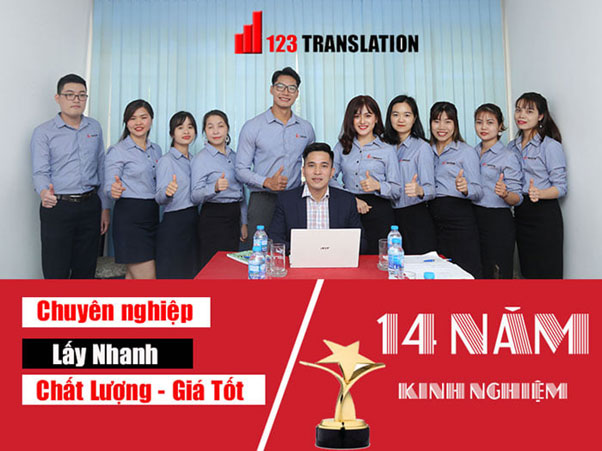 Dịch thuật chuyên nghiệp 123 - Đơn vị dịch thuật chất lượng trên toàn quốc.