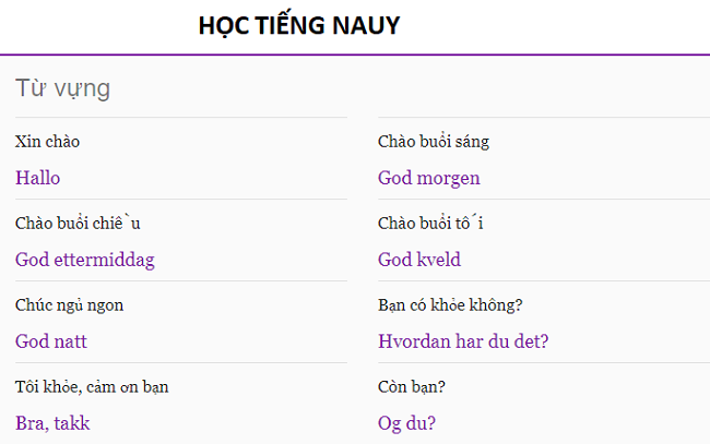 dịch thuật tiếng Na Uy sang tiếng Việt nhanh trong ngày